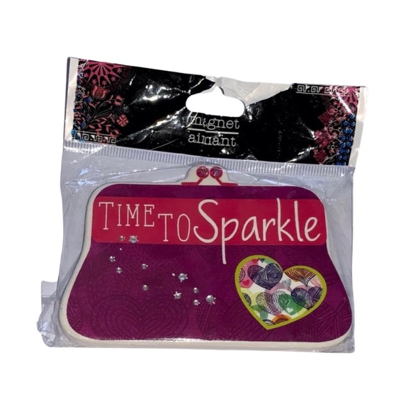 3 MAGNET SET BLING FAB HIGH HEEL SHOE, PURSE, RHINESTONE SPARKLE MAGNETS - Picture 6 of 12